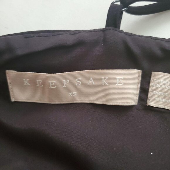 Keepsake Women's High Neck Eyelet Lace Cut-Out Waist Black Short Romper Size XS - Picture 6 of 16